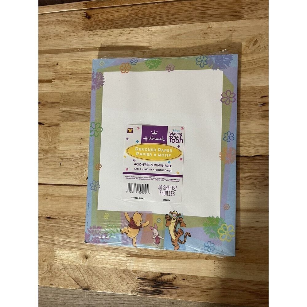 New Hallmark Designed Paper Winnie The Pooh 50 Sheets Laser/Ink Jet/Photocopier